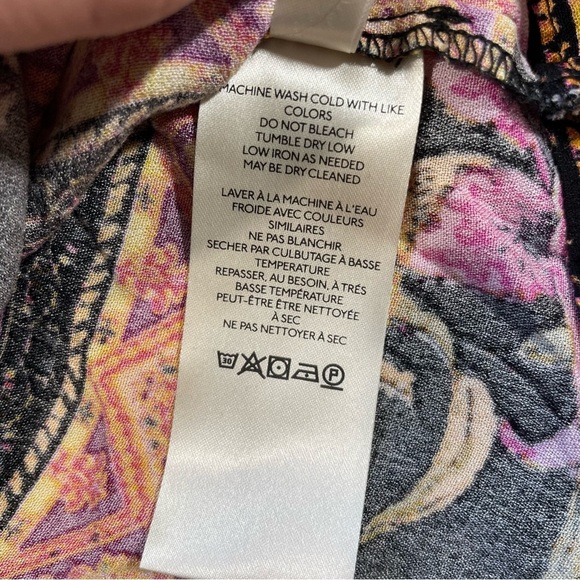 Free People Small Catch Me If You Can Kimono / Tunic in Dark Combo Long Sleeve - Picture 13 of 13